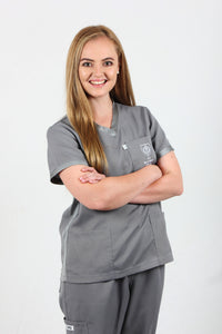 Women's Grey Scrub Top